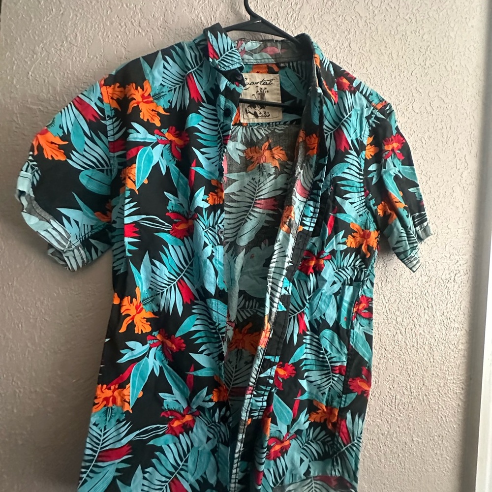 Colorful Tropical Print Shirt